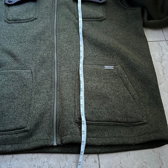 Ascend Mens 2XL XXL Fleece Lining Jacket Green Hiking Outdoors Gorpcore Pockets - Picture 6 of 9